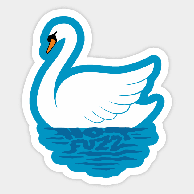 Just The One Swan Actually Sticker by Byway Design